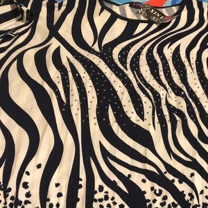 Top-Blue and White with beading